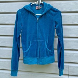Teal Juicy Couture Velour Tracksuit jacket